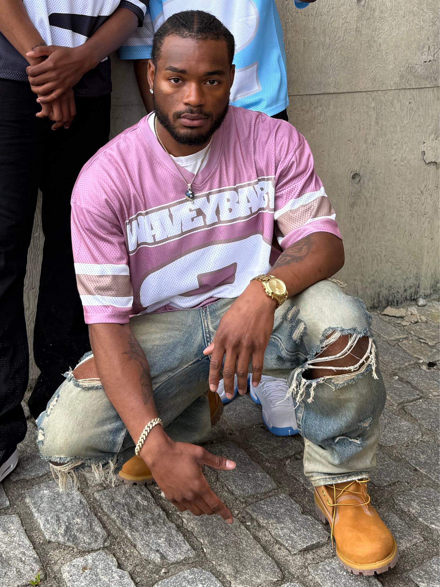 Rose Gold Mesh Jersey