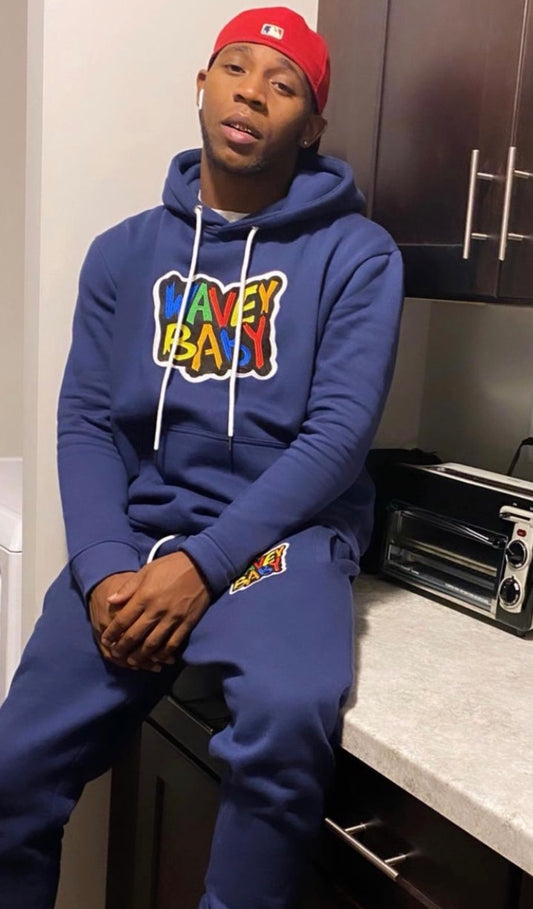 Navy Blue Hoodie Set